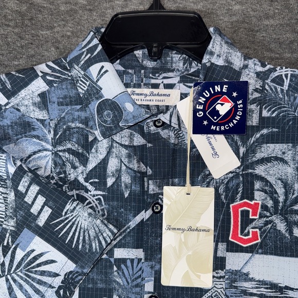 Tommy Bahama Other - Cleveland Guardians Tommy Bahama Coast Men Islandzone Shirt Floral Blue Sz S NEW